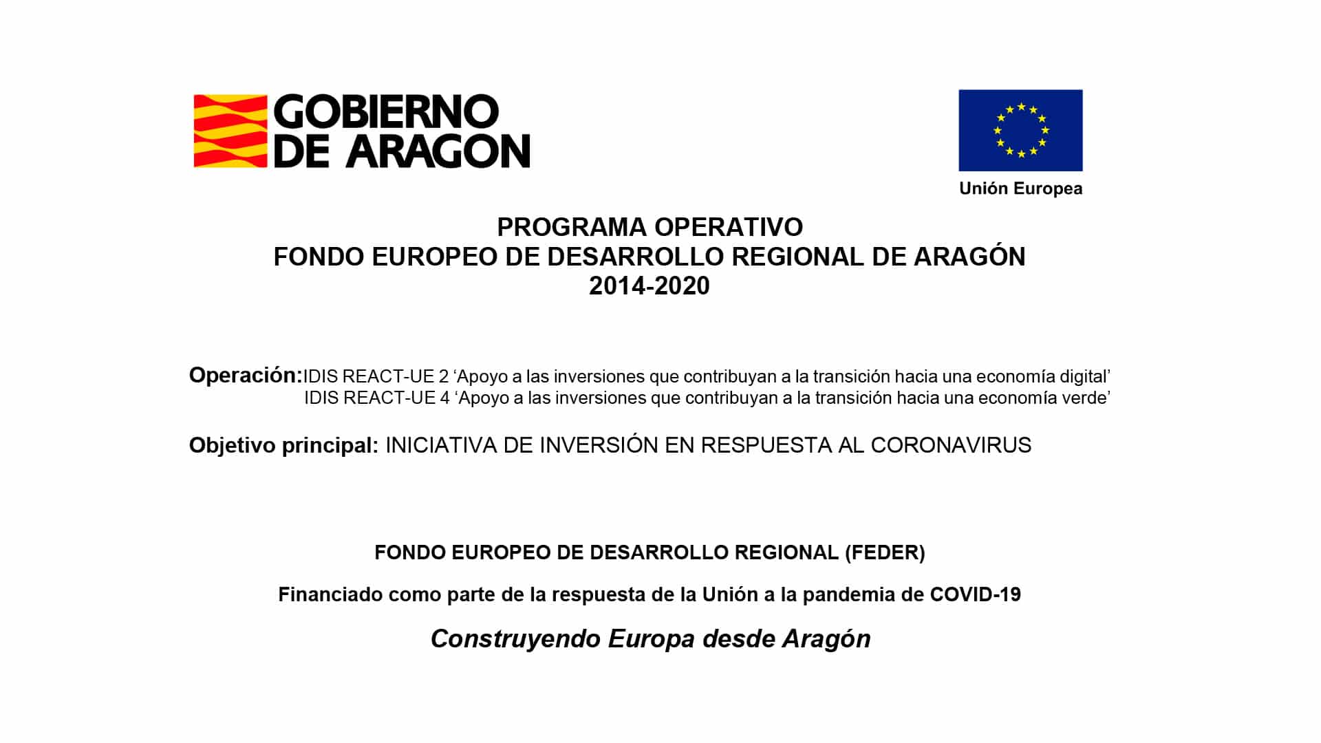 Programa operativo Fondo Europeo de Desarrollo regional de Aragón 2014-2020