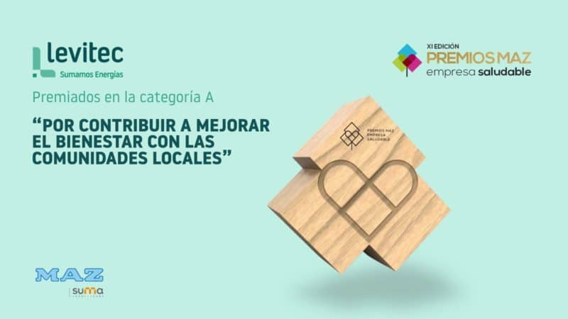 Levitec recibe el Premio MAZ Empresa Saludable en la categoría de Gran Empresa